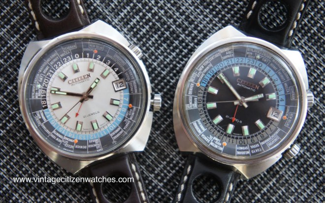 vintage citizen automatic worldtimer gmt dual time