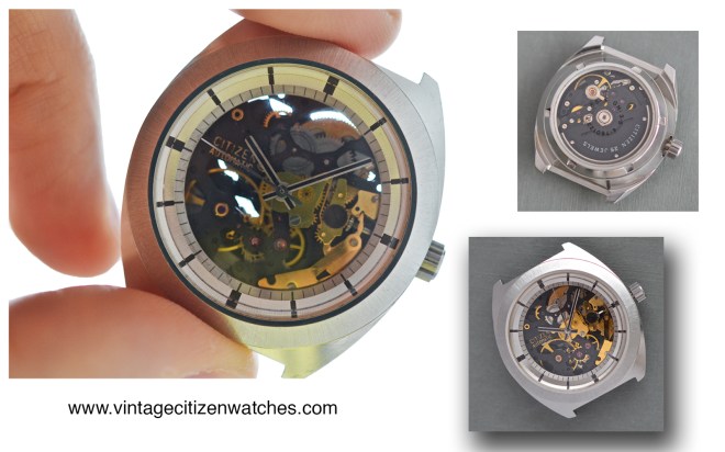 citizen skeleton vintage automatic steel