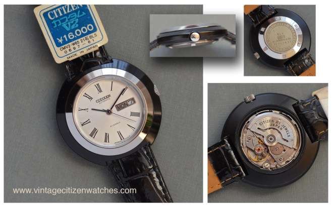 citizen automatic black coated