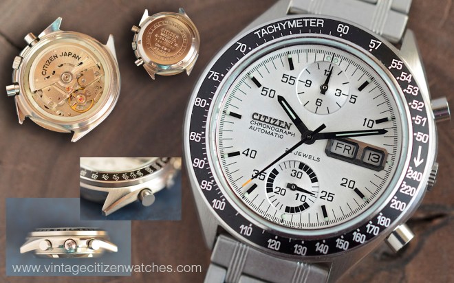 citizen vintage automatic chronograph speedy 67-9313