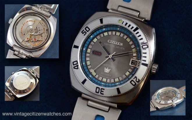 crystal seven vintage citizen diver